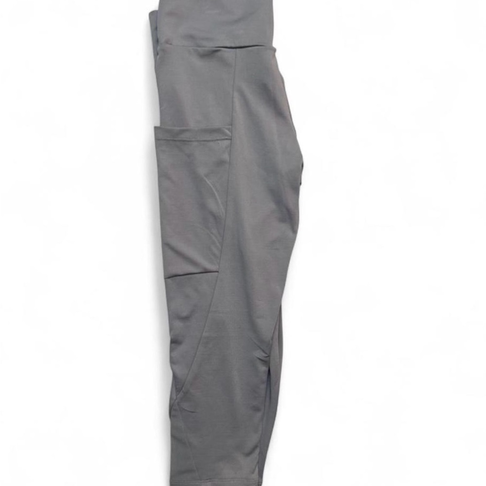Women's High-Waisted Gray Leggings - Picture 6 of 6